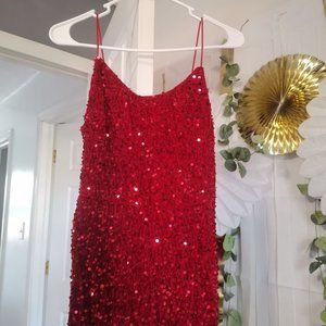 New sparkling red dress for parties